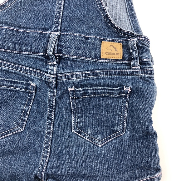 Jordache Toddler Girl's Denim Short Overalls Sz 4T - Picture 5 of 8